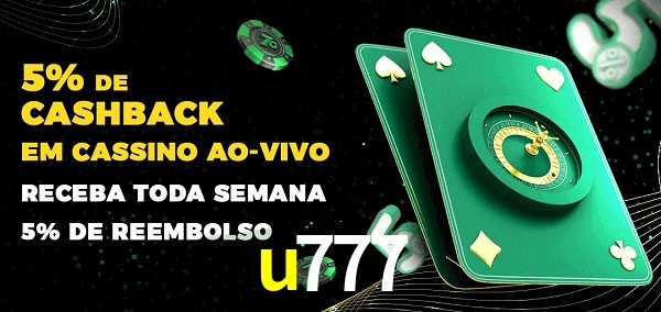Promoções do cassino ao Vivo u777